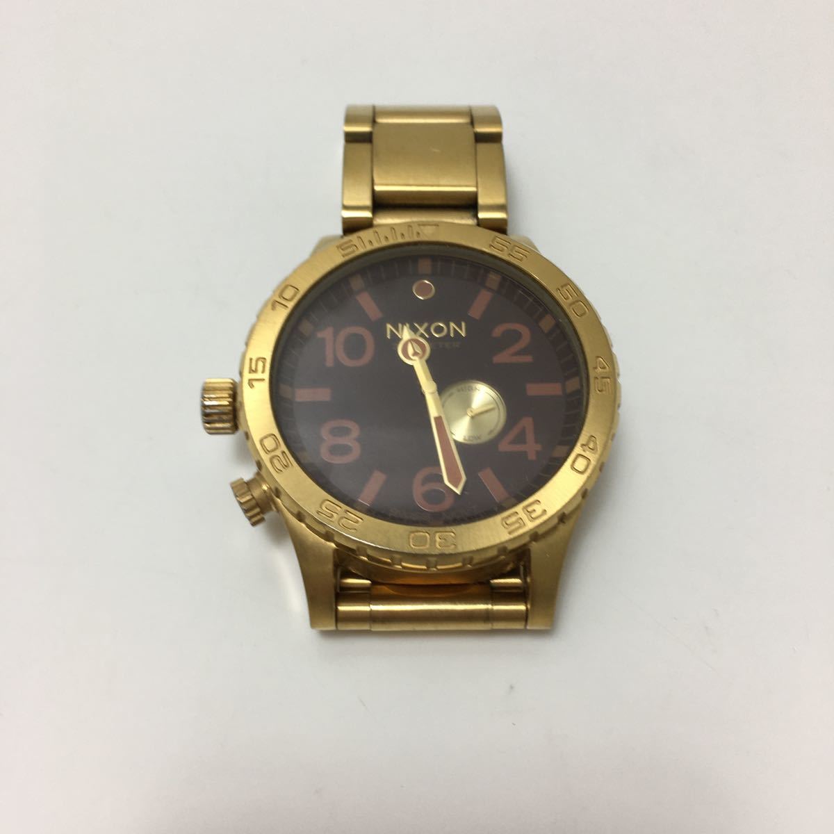 1円】NIXON ニクソン 腕時計 ゴールド系 電池なし 動作未確認 5V0019 