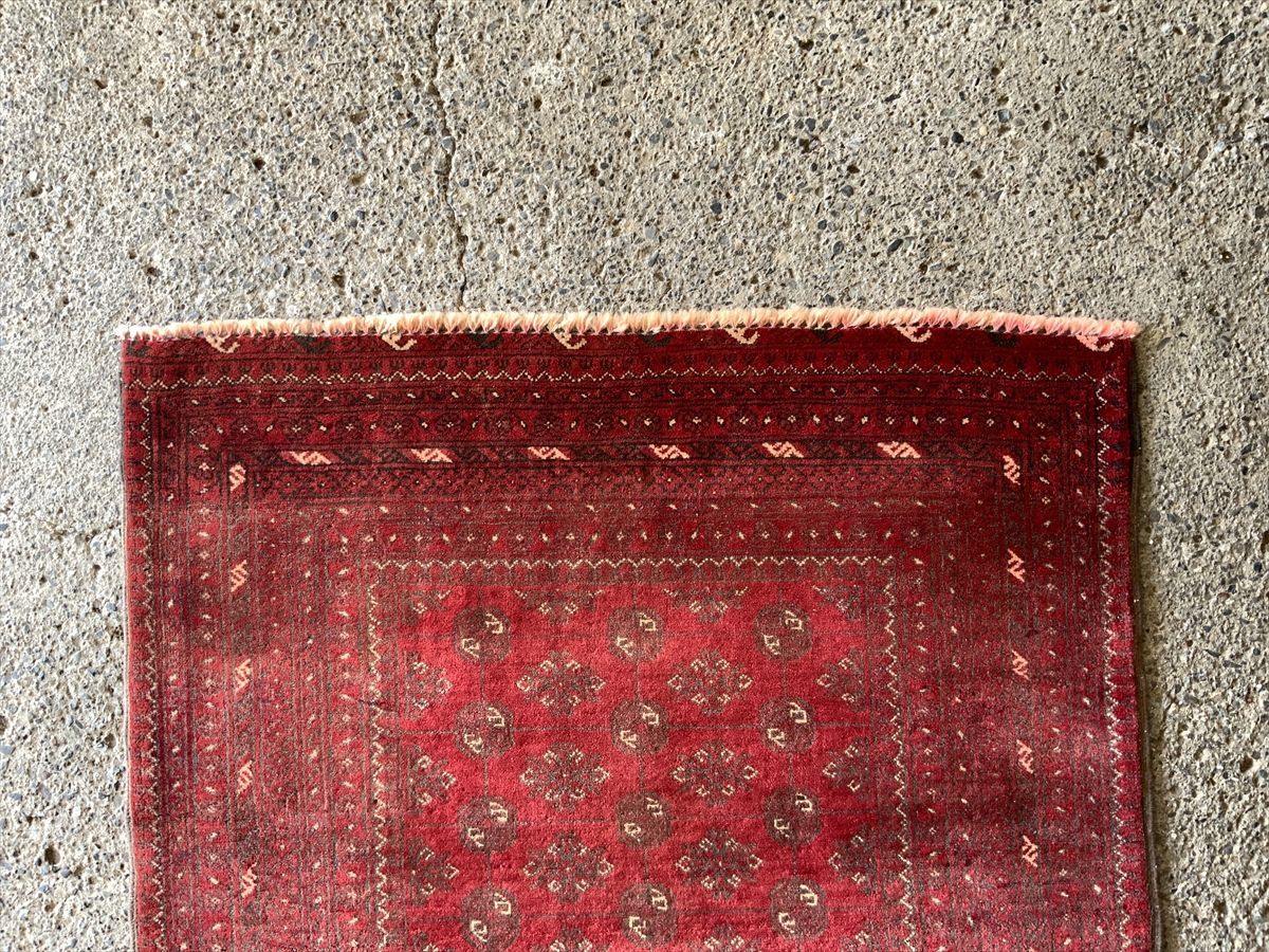 185×102cm アフガニスタン産 絨毯 ラグ アンティーク家具 マジック カーペット 01ANMRL220503005D