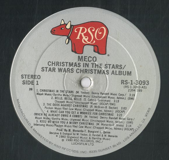A00507734/LP/MECO ミーコ モナルド スターウォーズ Christmas In The Stars : Star Wars
