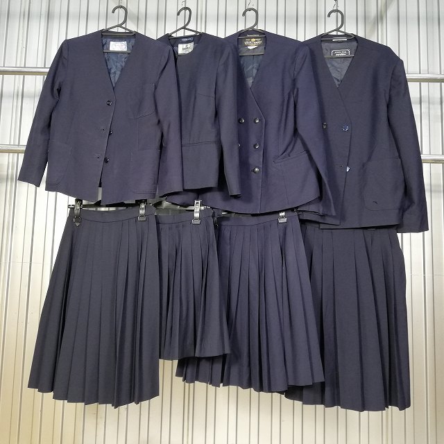 学生服 制服 【大量】【8点】1円 イートン ジャケット スカート セット 女子 中学 高校 中古 いろいろ 詰合わせ 39CS-991_1