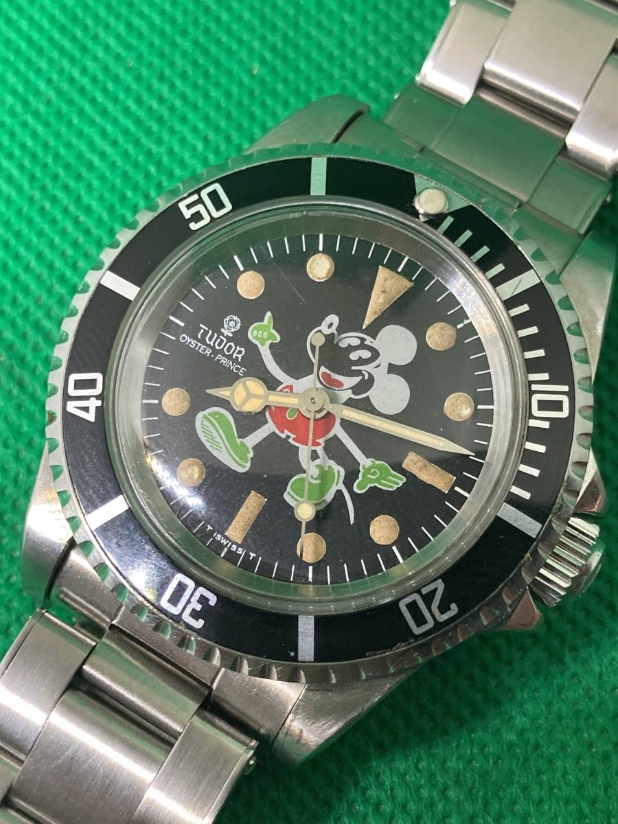 OH済 TUDOR チュードル 小バラ サブマリーナ ミッキーダイヤル 
