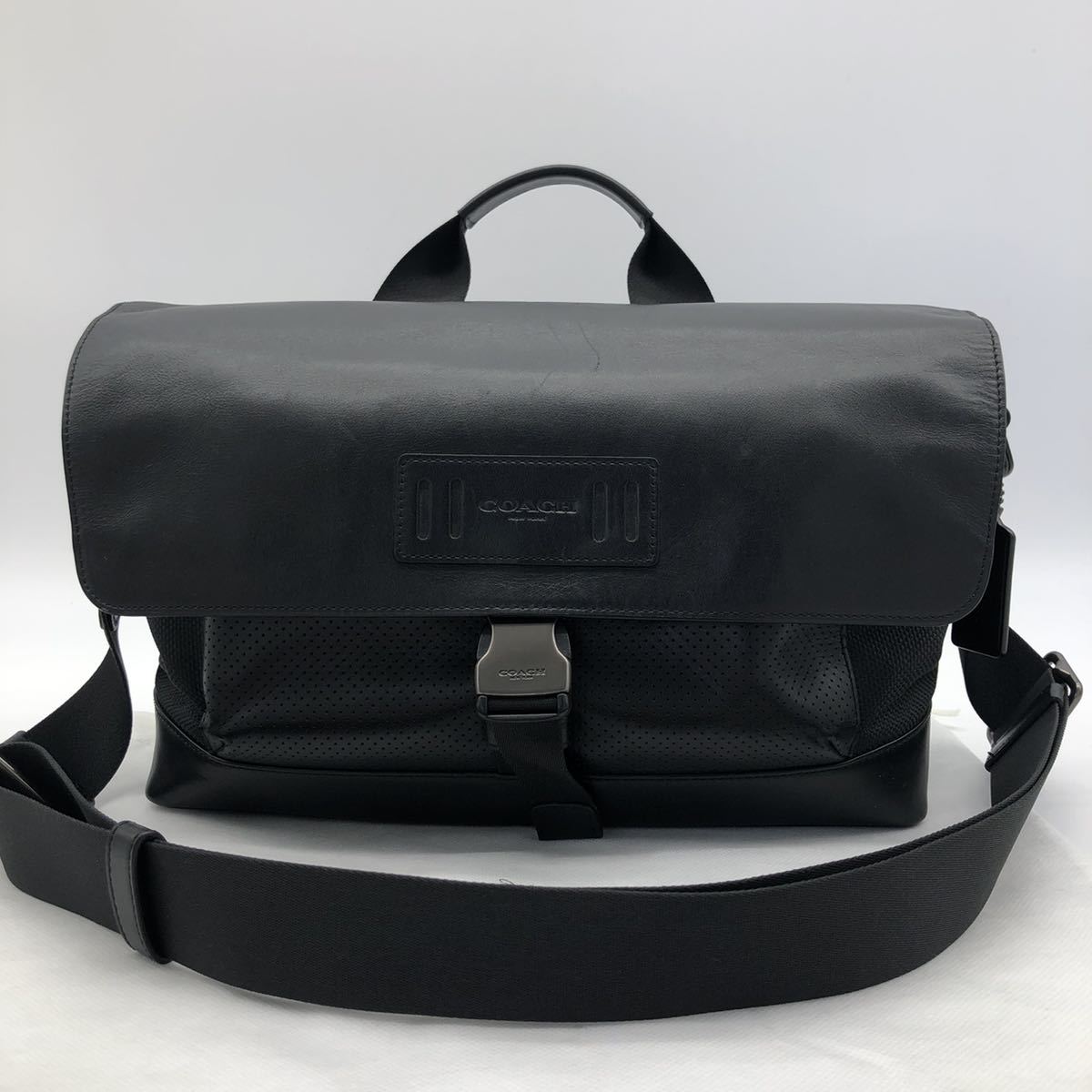 1円【未使用級】COACH コーチ 2way バイクバッグ ショルダーバッグ 