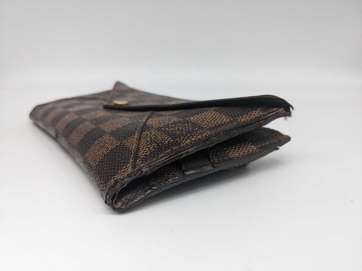 【美品】LOUIS VUITTON　ルイヴィトン ダミエ・エベヌ 長財布 ポルトフォイユ オリガミロン ダミエ ルイヴィトン VUITTON ブラウン 茶 ダミエキャンバス