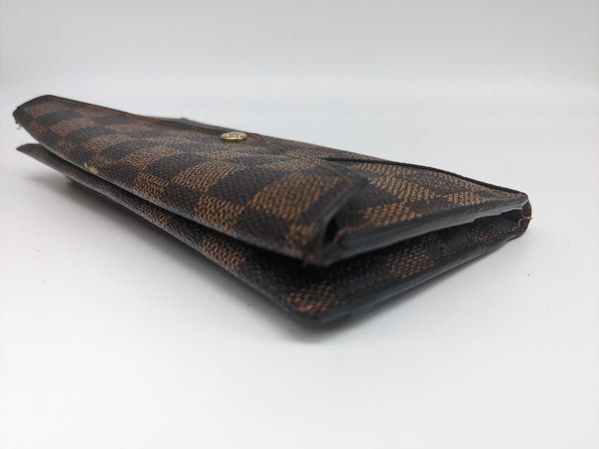 【美品】LOUIS VUITTON　ルイヴィトン ダミエ・エベヌ 長財布 ポルトフォイユ オリガミロン ダミエ ルイヴィトン VUITTON ブラウン 茶 ダミエキャンバス