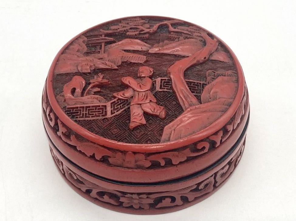 明時代 布袋 堆朱 唐物 彫漆 香合 仏教美術 漆器 香合 堆朱 公式通販 中国美術 唐物 道具 倶利 時代 2026年最新Yahoo