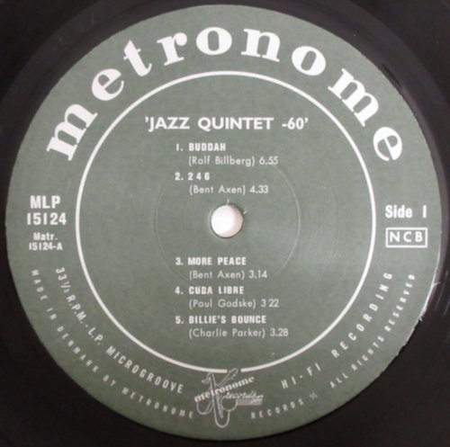 新作登場，爆買い JAZZ QUINTET- 60'S / MLP 15124 デンマーク盤【澤野