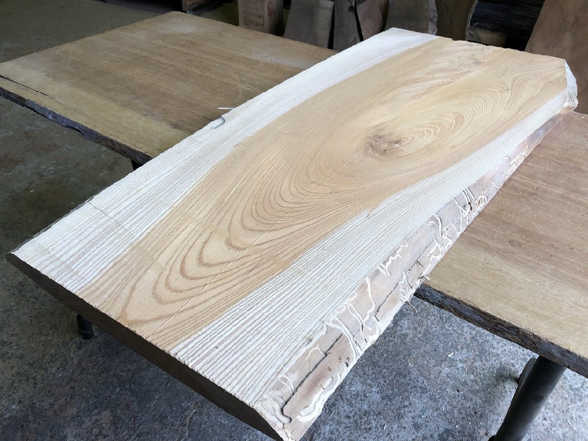 【M425】欅 一枚板 材料 天然木 無垢材 木材 材木 極上杢 乾燥材 銘木 ケヤキ DIY テーブル ～895×～440×33㎜《 鬼童銘木》 一枚板 材料 天然木 玉杢 極上 天然