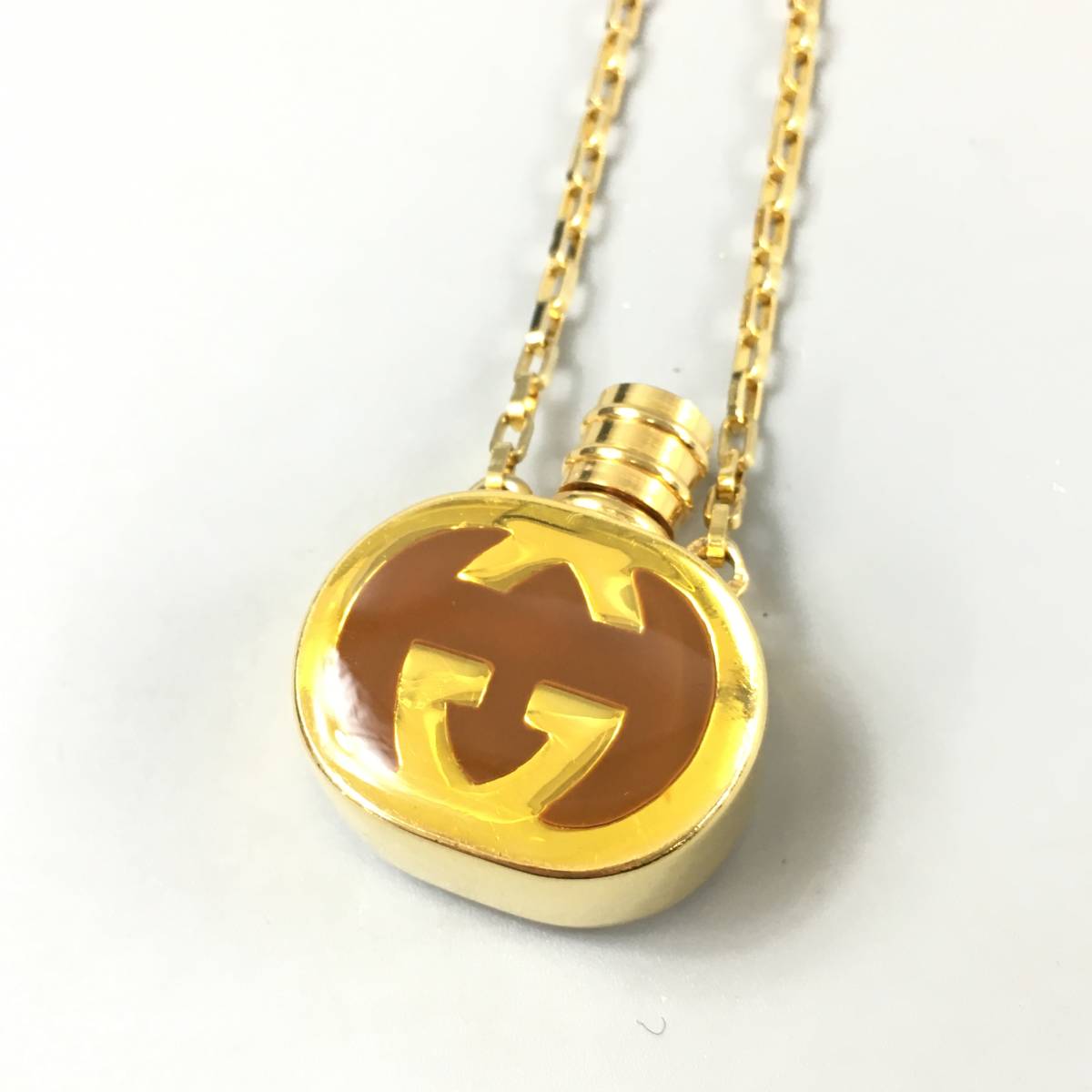 ☆C04357/GUCCI グッチ/ヴィンテージ/ロング チェーンネックレス/GG 