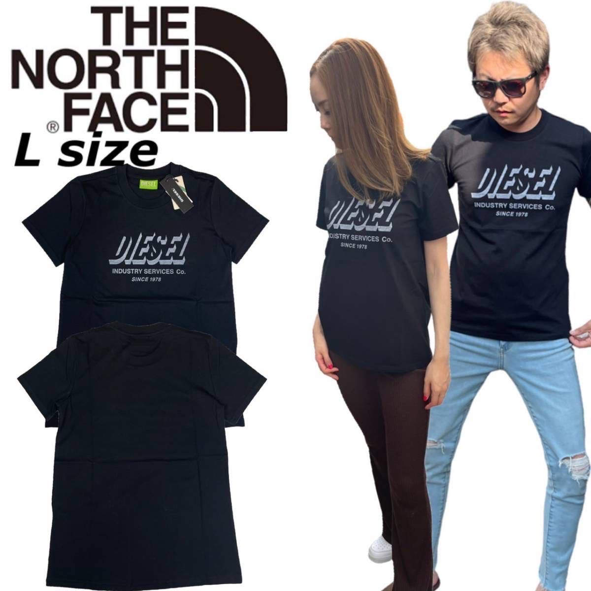 DIESEL 半袖 メンズ Tシャツ ディーゼル ロゴ プリント 半袖Tシャツ 黒 