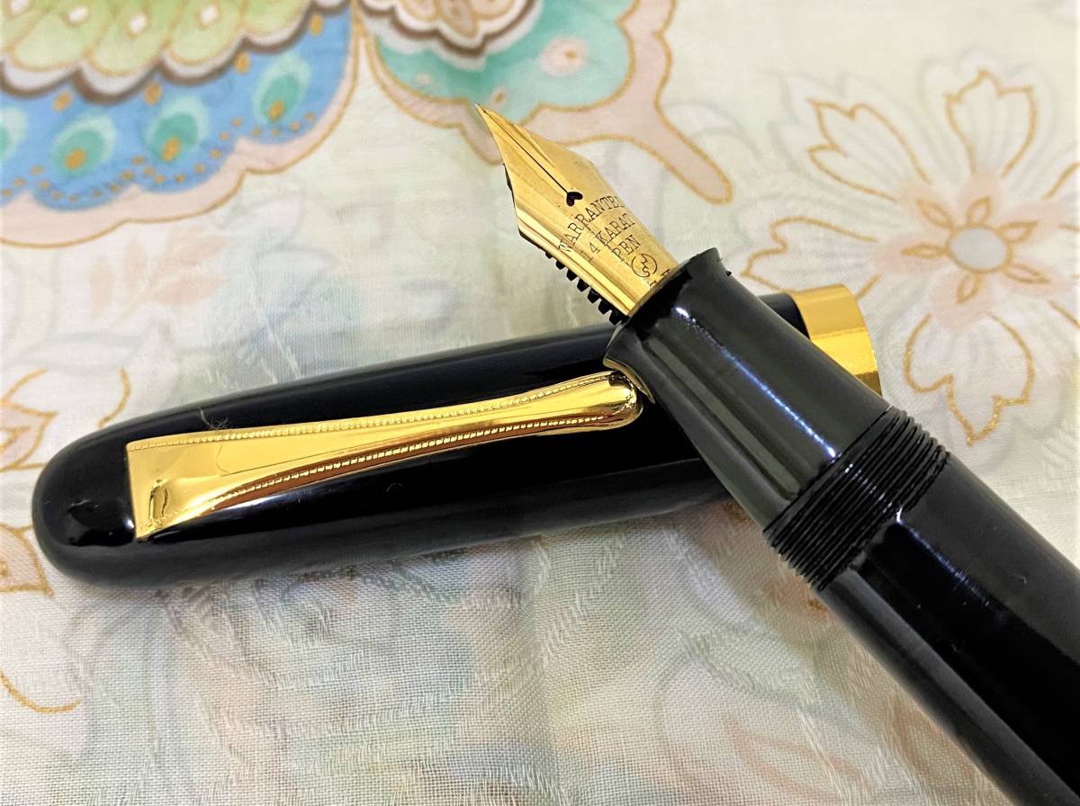 手造り万年筆 14K 黒漆塗り 桐箱・説明書付 SWNA101 土田修一 筆記確認済