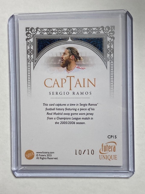 2021-22 Futera Unique CAPTAIN GAME USED MEMORABILIA Sergio Ramos 
