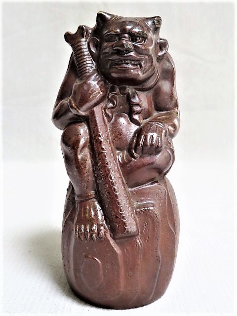 工芸品 古備前 角徳利 箱付き 酒器