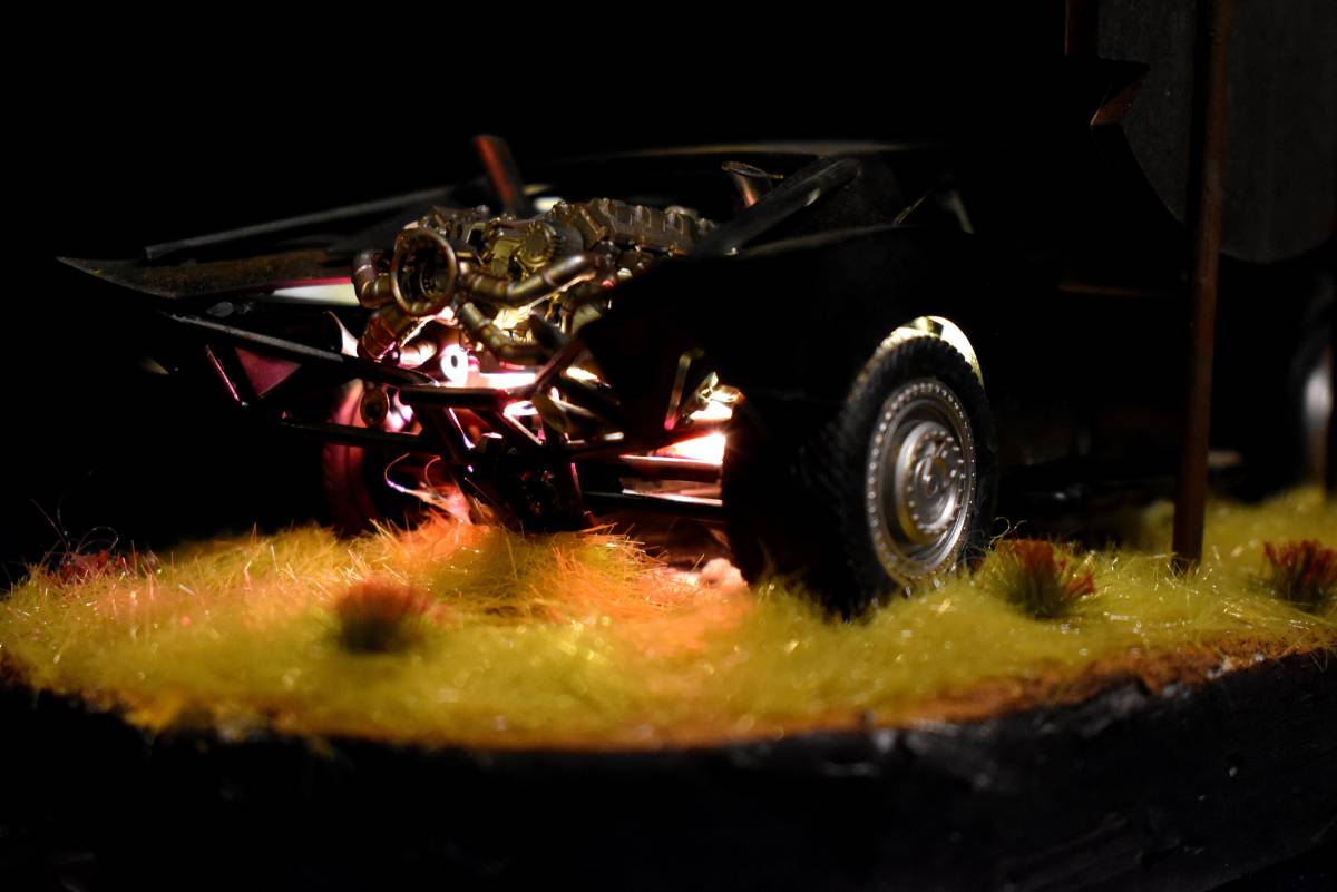 ☆ザ・バットマンVer バットモービル1/35ジオラマ電飾完成品 ☆ザ・バットマンVer バットモービル1/35ジオラマ電飾完成品
