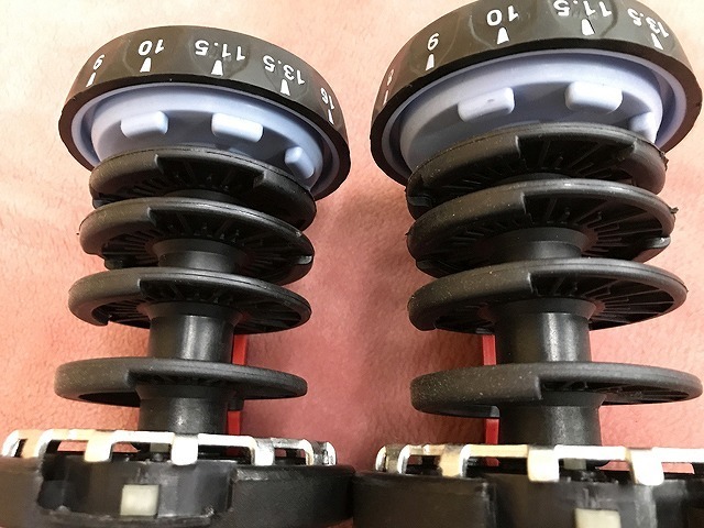 ②◇2個セット 可変式ダンベル ダイヤル調整2.5Kg〜24Kg Creer可変式