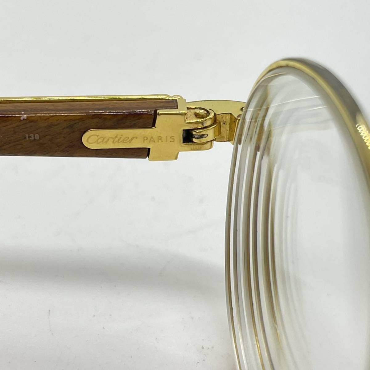 Cartier カルティエ 眼鏡 メガネ ウッドフレーム 130 52 18 