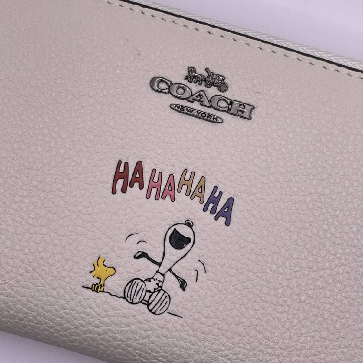 1円スタート 新品 COACH長財布 コーチ 長財布 レディース スヌーピー