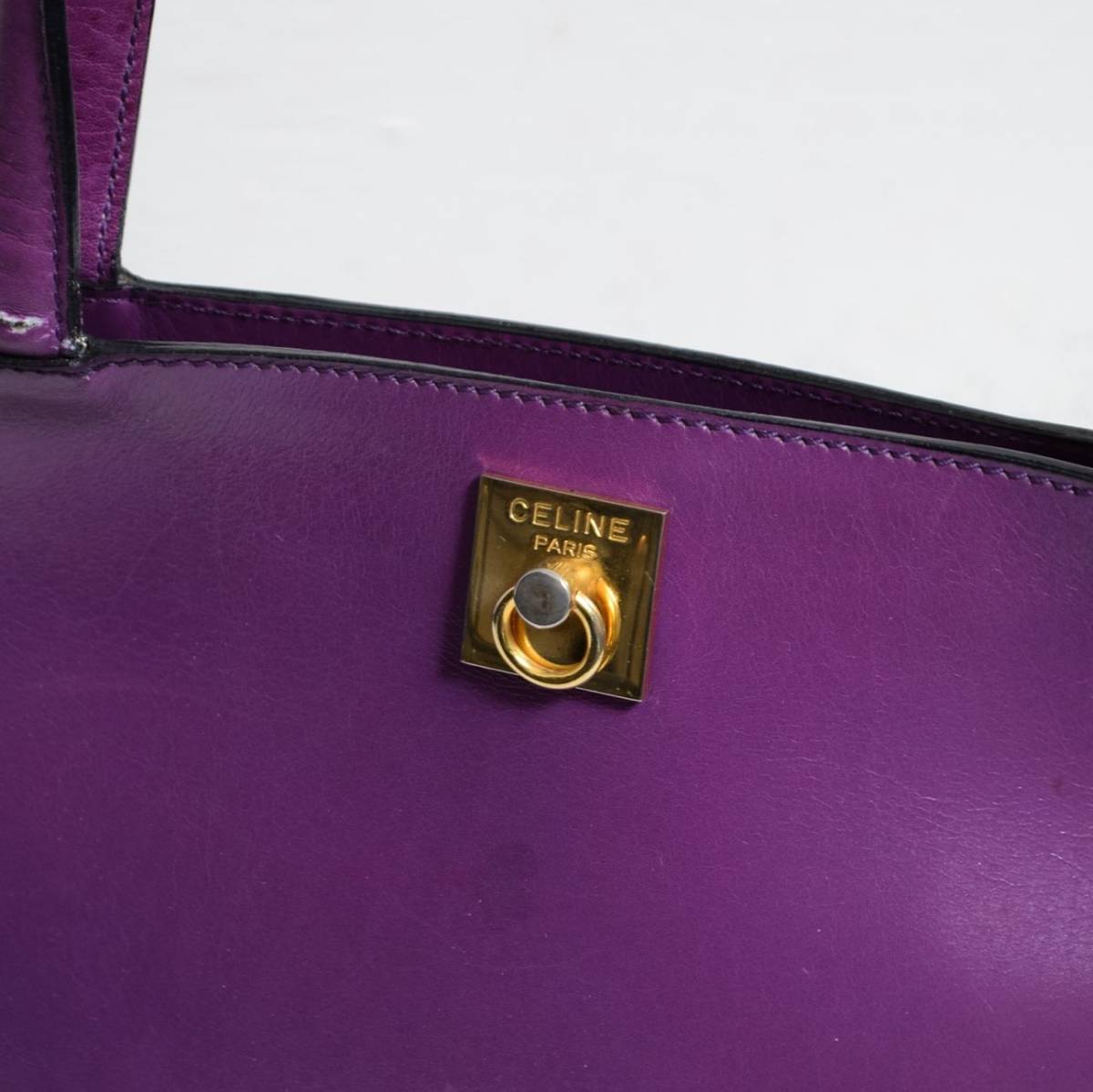 希少カラー◇ CELINE セリーヌ ガンチーニ金具 レザー ハンドバッグ 