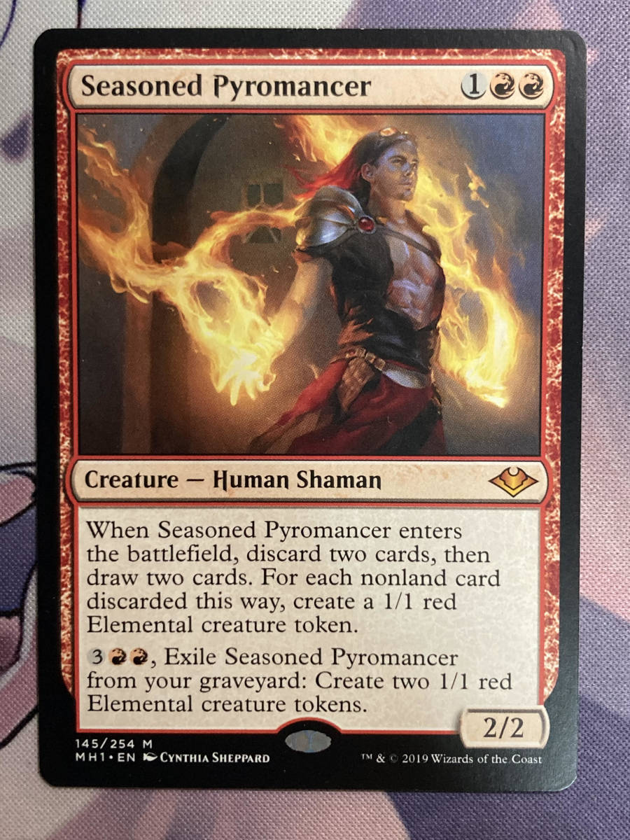 MTG 歴戦の紅蓮術師　日本語版+英語版 MTG 《歴戦の紅蓮術士/Seasoned Pyromancer》 MH1 英語 MTG 歴戦の紅蓮術士
