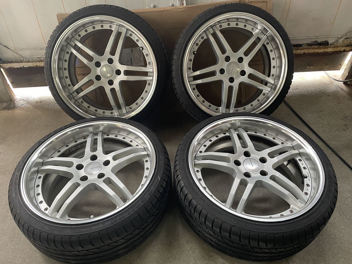 売切り】ワーク グノーシス 19インチ タイヤバリ山 8.5j ＋38 9.5j  