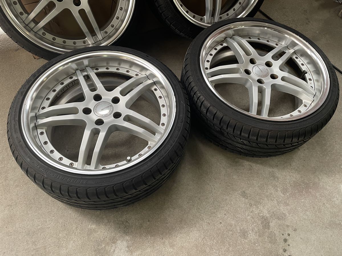売切り】ワーク グノーシス 19インチ タイヤバリ山 8.5j ＋38 9.5j 