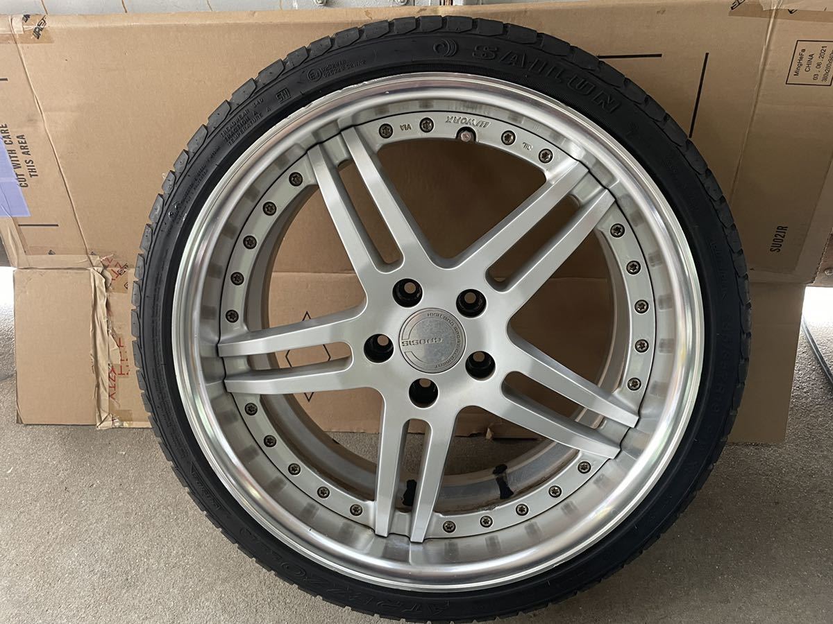 売切り】ワーク グノーシス 19インチ タイヤバリ山 8.5j ＋38 9.5j 
