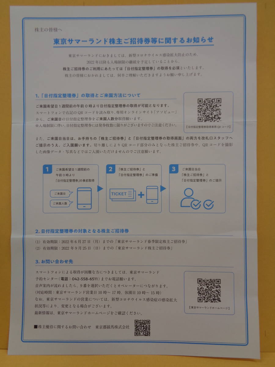 サマーランド◆株主優待券◆8枚セット◆即決◆_2