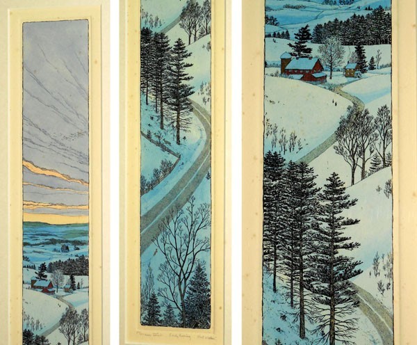 スーザン ハント ウォルコッツ EVENING 版画 絵画 アメリカ SUSAN HUNT