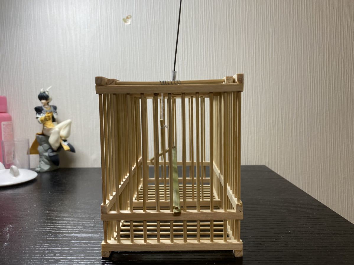 メジロ落とし籠 昭和レトロ 竹製 鳥籠 メジロ籠 ケージ ケース