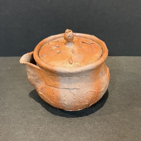備前焼 佐藤圭秀作 茶入 木箱付き 茶道具 備前茶入（佐藤 圭秀作）共箱 【