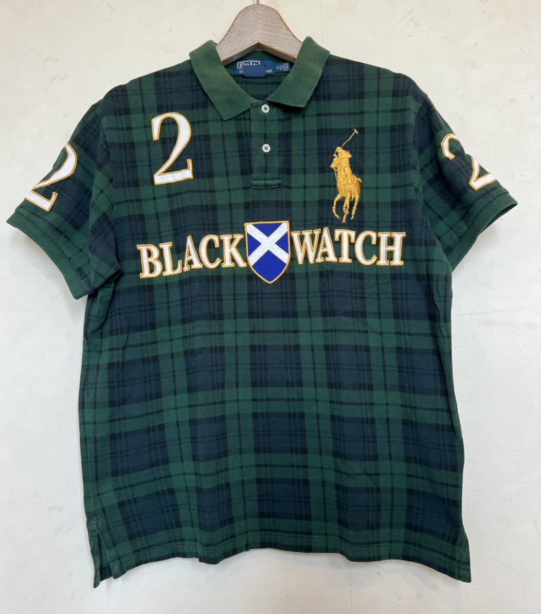 RALPH LAUREN ラルフローレン チェック柄ビッグポニー鹿の子半袖 