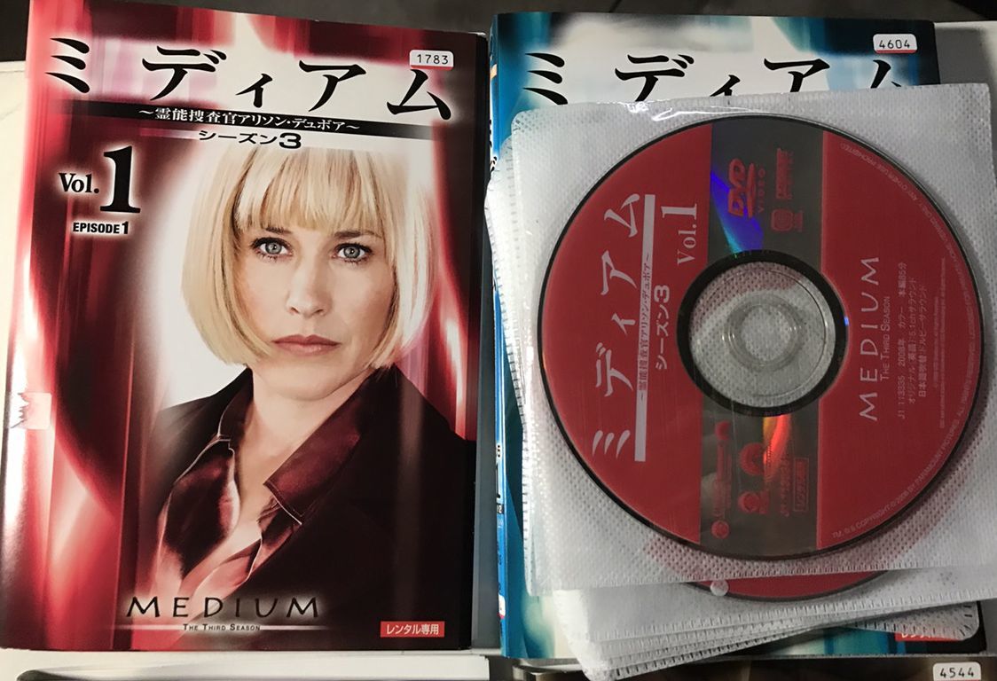 マ/DVD 「MEDIUM ミディアム 霊能捜査官アリソン・デュボア シーズン3，5，6 ファイナル」 各全巻セット 37枚 日本語吹替有 レンタル品