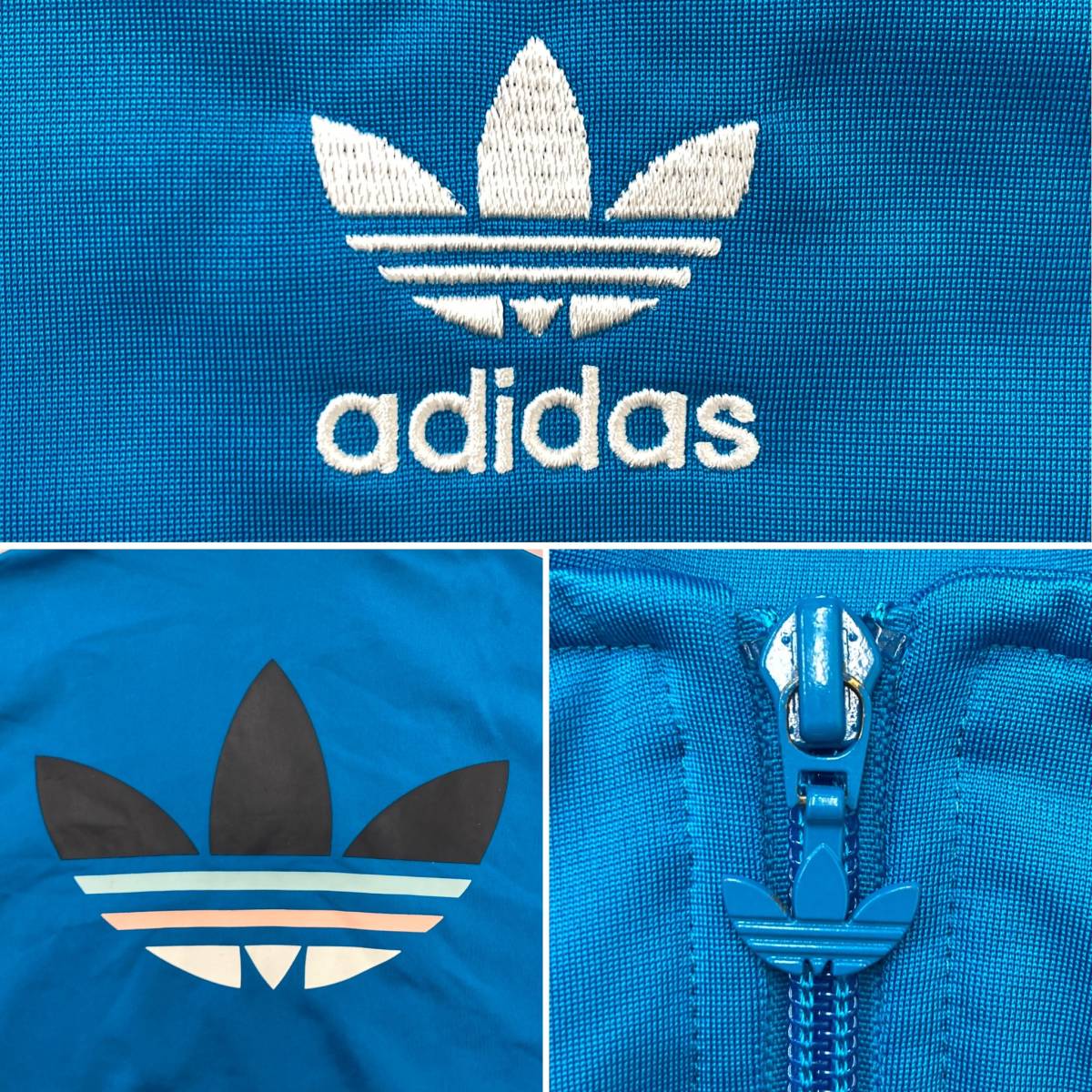 adidas originals トラックジャケット ターコイズブルー 水色 Sサイズ