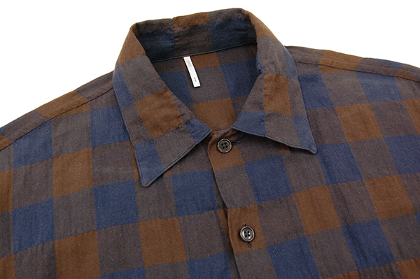 名作！定価￥24,200 美品 エトス ETHOS「SANKA CHECK SHIRTS」カット 