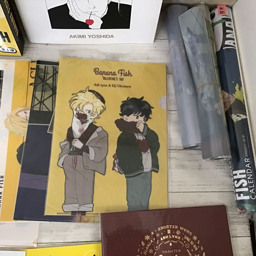 現状 バナナフィッシュ Banana Fish グッズ まとめ売り クリアポスター タオル クッション アートケット イラスト集 他 その他 売買されたオークション情報 Yahooの商品情報をアーカイブ公開 オークファン Aucfan Com