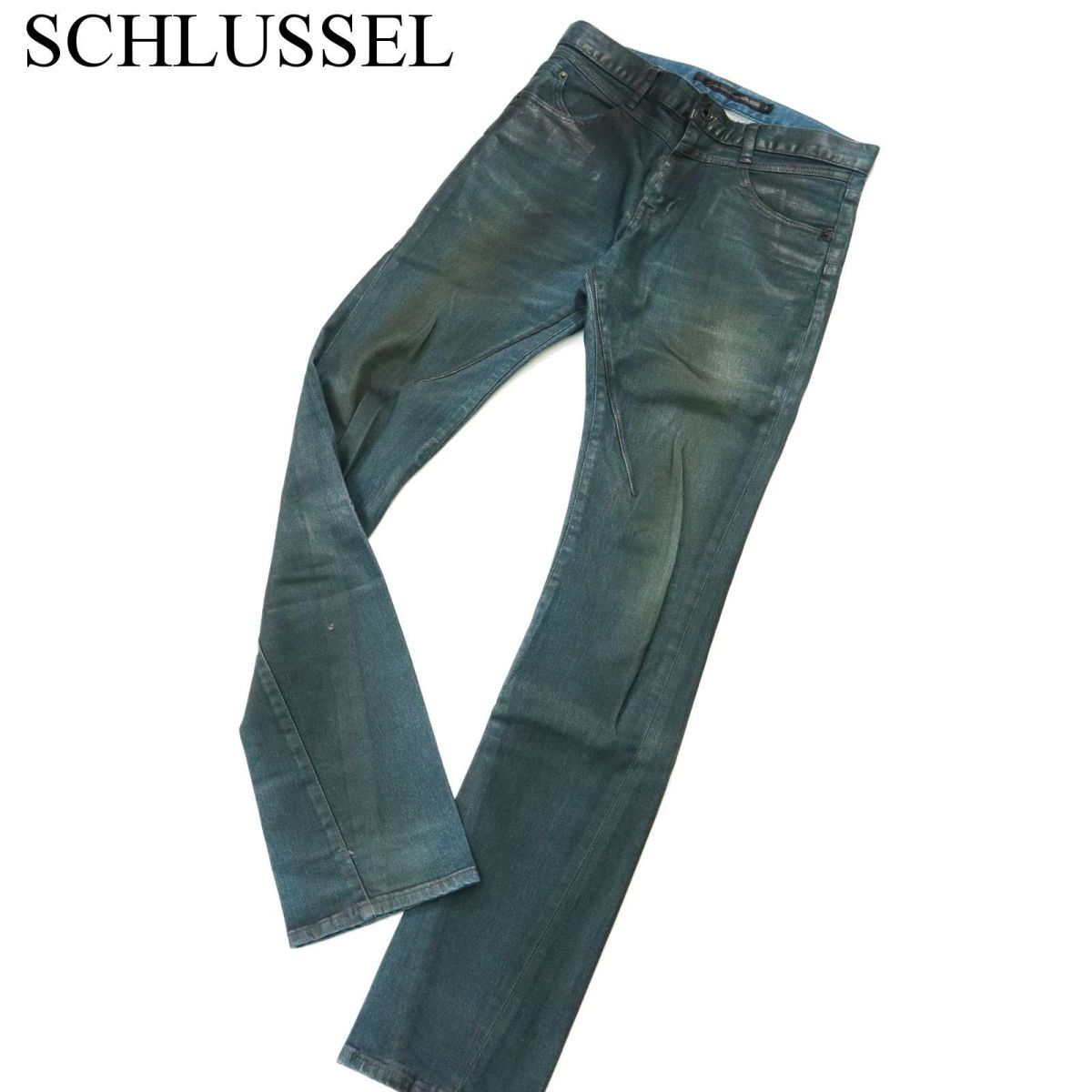 SCHLUSSEL シュリセル コーティング加工☆ ストレッチ スキニー デニム 