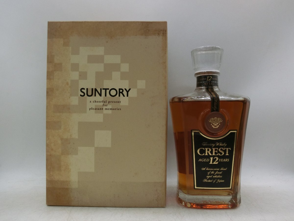 【同梱OK商品】SUNTORY WHISKY CREST サントリー ウイスキー クレスト 12年 700ml 43％ 古酒 未開栓 箱(劣化有) ☆43 X118797