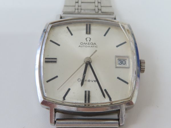 1067/ht/04.15 オメガ OMEGA ジュネーブ デイト 腕時計 自動巻き