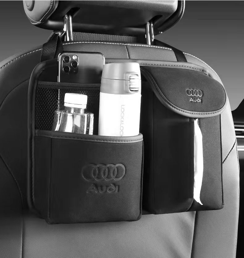 品質保証，お得 アウディ Audi Alcantara スエード ティッシュカバー シートバックポケット 収納 小物入 スマホ A6/A7/Q2/Q3/Q5/Q7/Q8/RS3/RS4/RS/TT(アウディ用)｜売買されたオークション情報、yahooの商品情報をアーカイ アウディ用