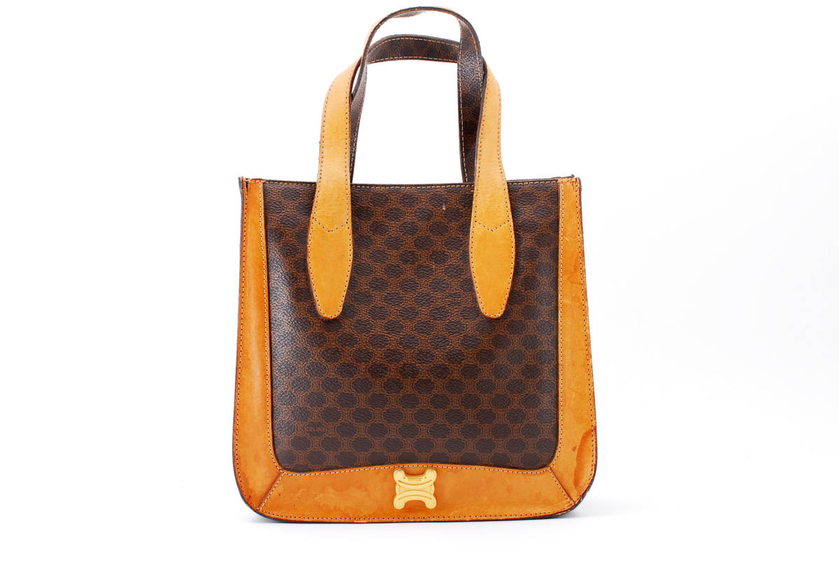 1円スタート】CELINE ヴィンテージ セリーヌ マカダム PVC レザー 