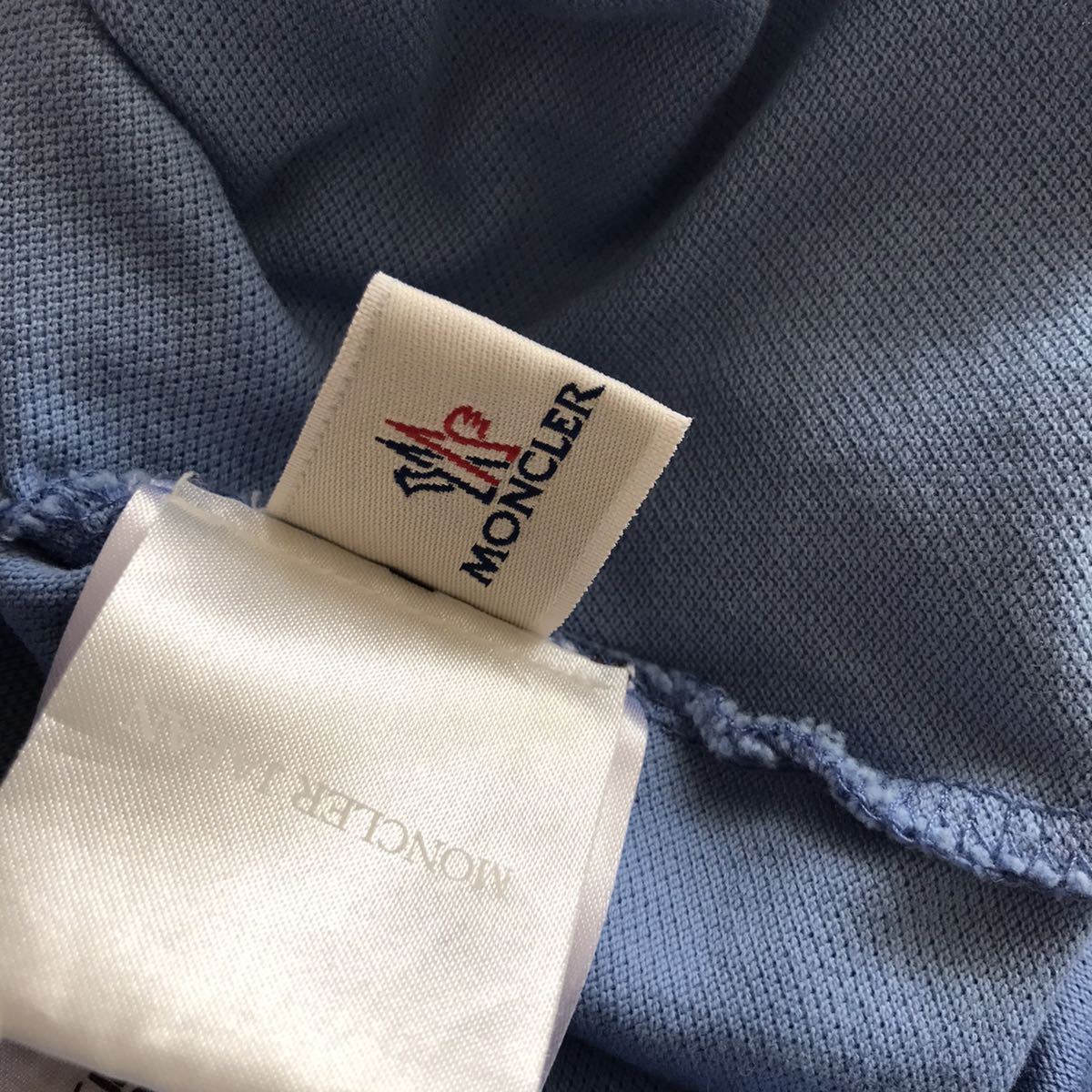モンクレール 爽やかな高級感 Moncler 半袖 ポロシャツ Lサイズ 春夏 ロゴワッペン カラー ライトブルー 水色 トリコロール メンズ その他 売買されたオークション情報 Yahooの商品情報をアーカイブ公開 オークファン Aucfan Com
