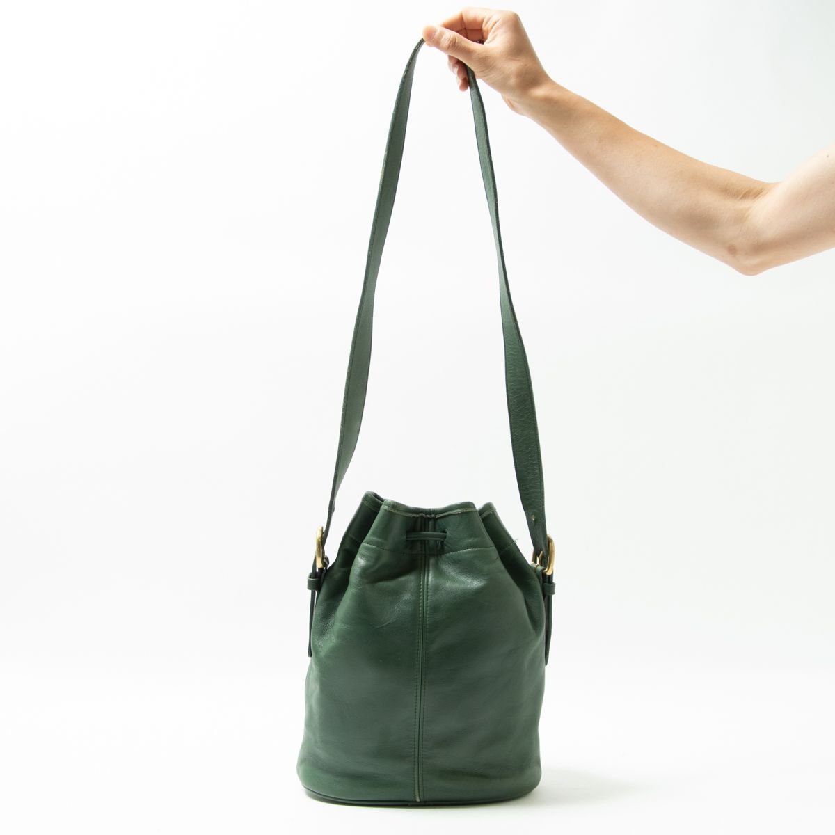 1円スタート】 COACH オールドコーチ レザー 巾着 ショルダー バッグ 