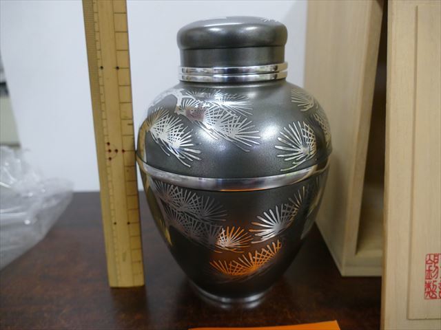 煎茶道具 錫製 茶入 茶壷 乾茂號造 中国古玩 間 時代 茶壺