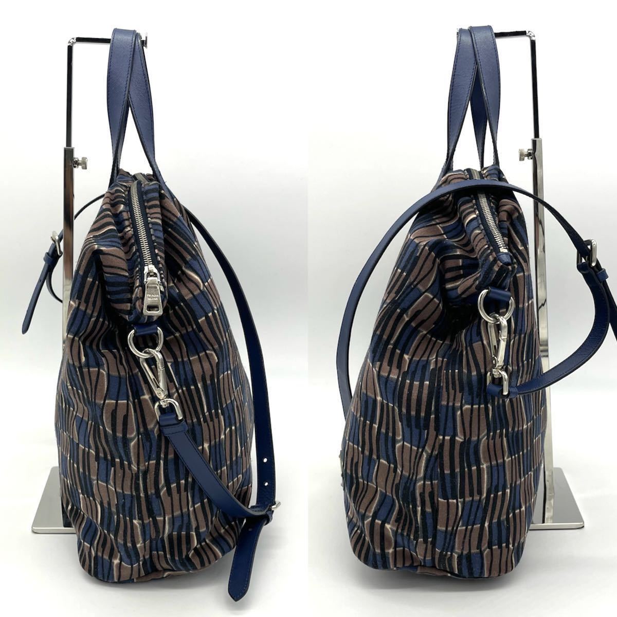 1円〜希少レア○極美品 プラダ PRADA 2way ショルダー トートバッグ 総 