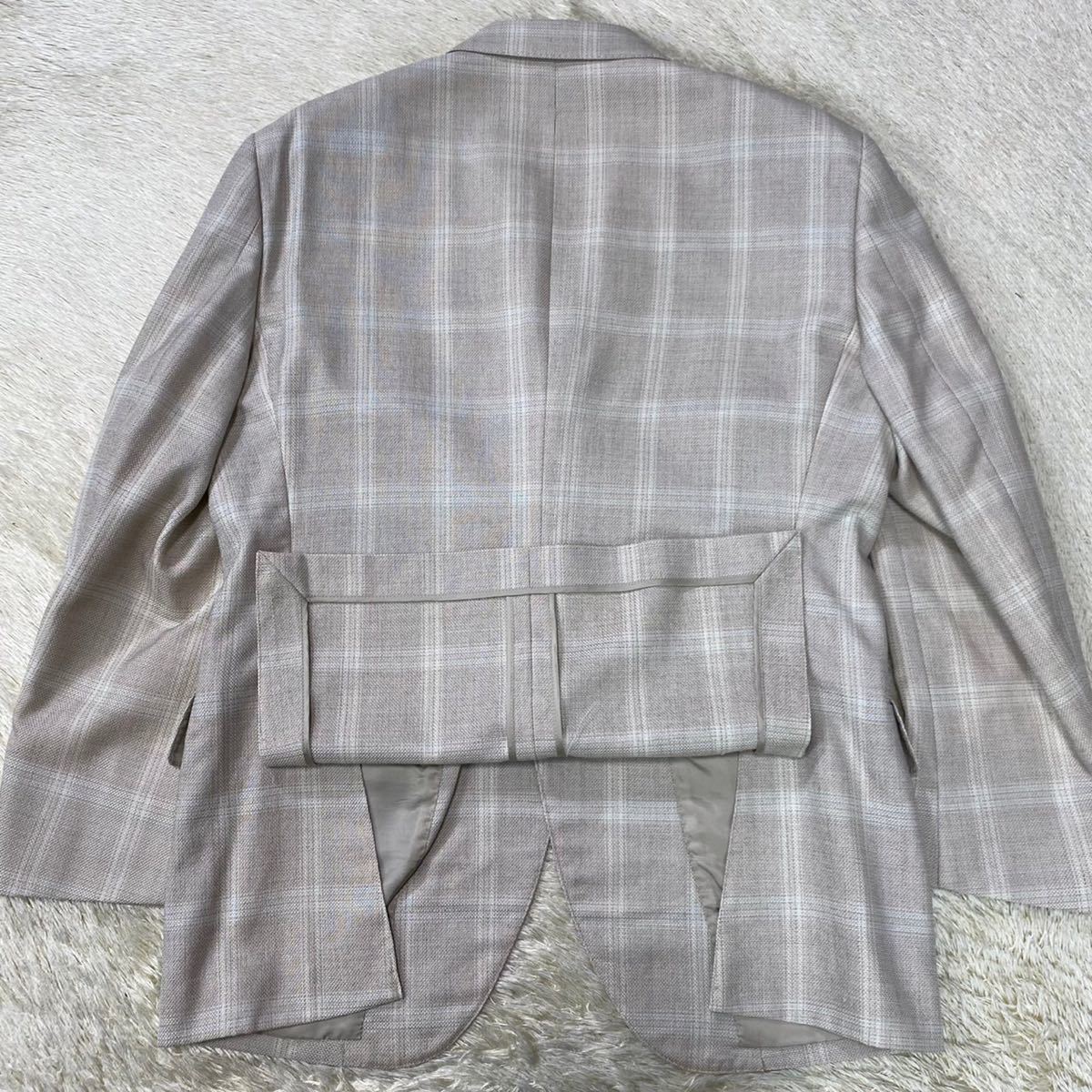ダックス DAKS テーラード ジャケット チェック ベージュ系 アウター 