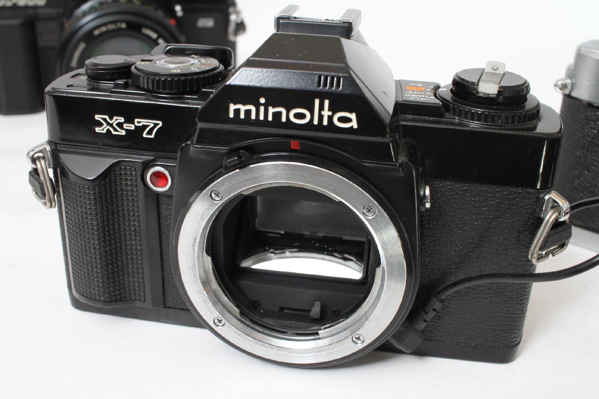 ☆1円～ジャンク品☆MINOLTA・ミノルタX-7ボディ等5台＆レンズ2本
