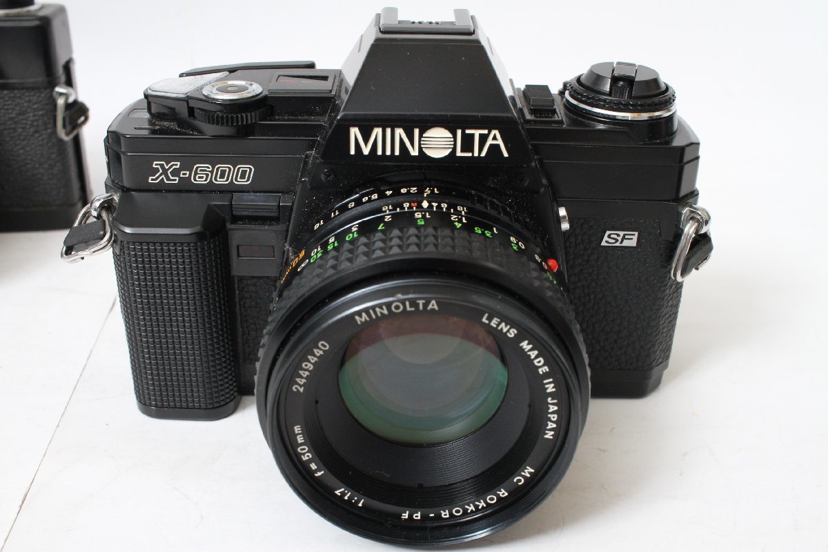 ☆1円～ジャンク品☆MINOLTA・ミノルタX-7ボディ等5台＆レンズ2本