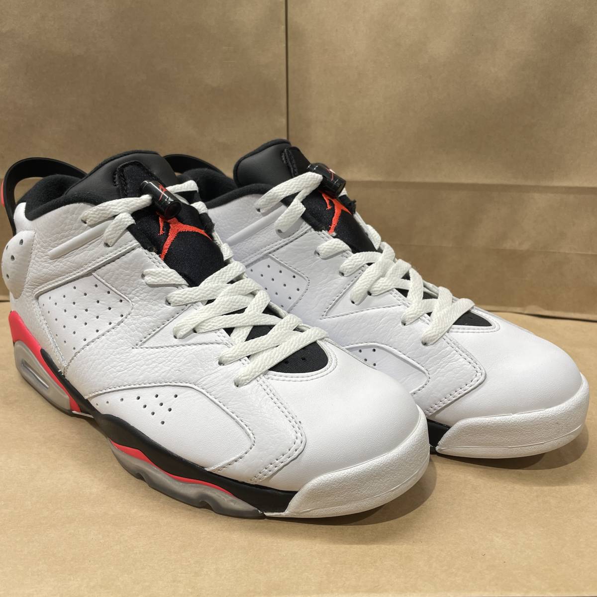 美品】 US9.5 27.5cm NIKE AIR JORDAN 6 RETRO LOW 304401-123 WHITE  