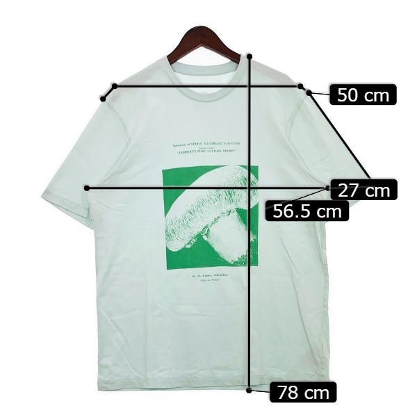 &frasl; OAMC | JKPT Keys 2021S&frasl;S』 OAMC オーエーエムシー mushroom print cotton T-shirt きのこ プリント Tシャツ 半袖 ネコポス可 メンズ Lサイズ カットソー DM4681■