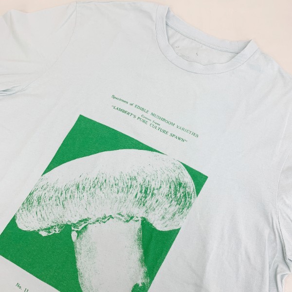 &frasl; OAMC | JKPT Keys 2021S&frasl;S』 OAMC オーエーエムシー mushroom print cotton T-shirt きのこ プリント Tシャツ 半袖 ネコポス可 メンズ Lサイズ カットソー DM4681■
