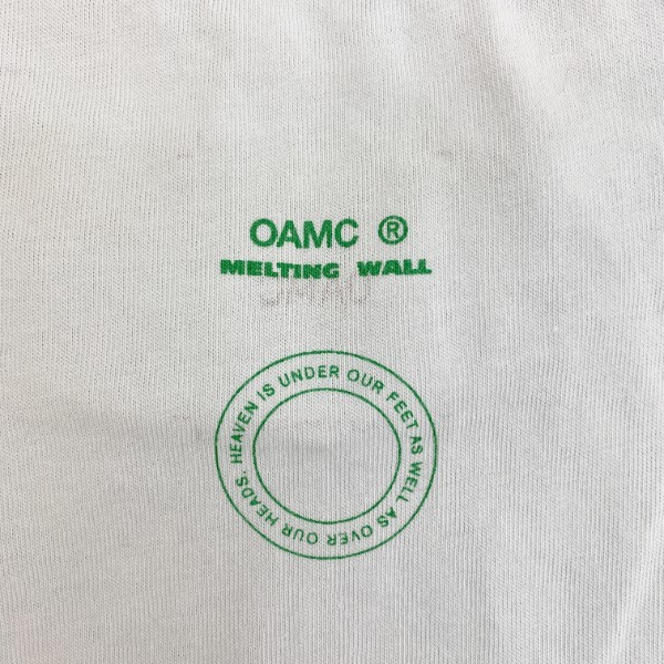 &frasl; OAMC | JKPT Keys 2021S&frasl;S』 OAMC オーエーエムシー mushroom print cotton T-shirt きのこ プリント Tシャツ 半袖 ネコポス可 メンズ Lサイズ カットソー DM4681■